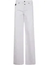 Versace Jeans Couture 5 Pockets Bull Stretch Slim Wide Leg In White