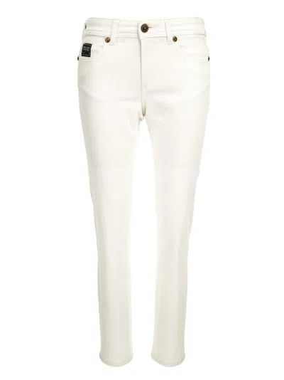 Versace Jeans Couture Belt-loops Jeans In Neutral