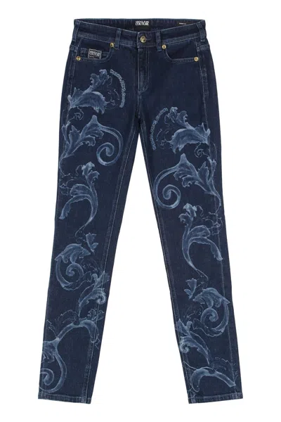 Versace Jeans Couture 5-pocket Skinny Jeans In Blue