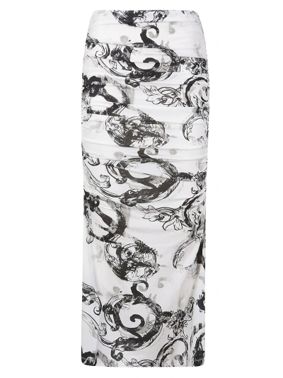 Versace Jeans Couture 76dp804 L Curl Skirt In White