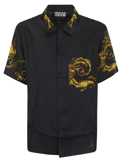 Versace Jeans Couture 76up203 Pkt Shirts In Black/gold
