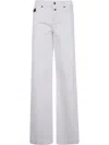 Versace Jeans Couture 5 Pockets Bull Stretch Slim Wide Leg In White