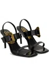 Versace Jeans Couture 85mm Barocco-buckle Sandals In Black