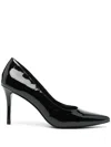 Versace Jeans Couture 90mm Faux-leather Pumps In Black