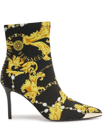 Versace Jeans Couture Barocco Scarlett Boots In Multi
