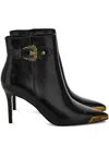 Versace Jeans Couture 90mm Scarlett Buckle-detail Ankle Boots In Black