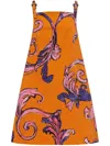 Versace Jeans Couture A-line Midi Dress In Orange