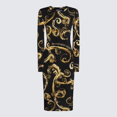 Versace Jeans Couture Chromo Couture-print Midi Dress In Multi
