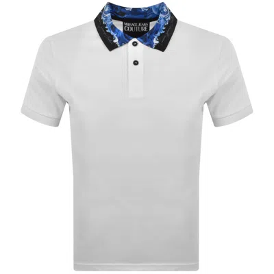 Versace Jeans Couture Abyss Polo T Shirt White In Animal Print