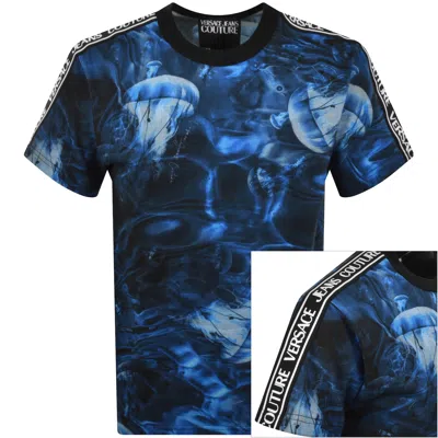 Versace Jeans Couture Abyss Tape T Shirt Blue