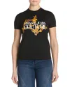 Versace Jeans Couture Black Screen-printed Cotton Jersey T-shirt In Black