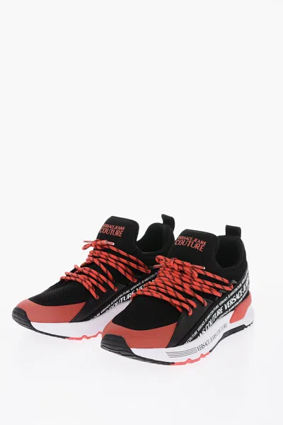 Versace Jeans Couture All-over Logo Low-top Sneakers In Multi