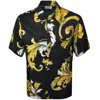 Versace Jeans Couture All Over Print Shirt Black In Black