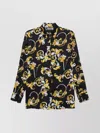 Versace Jeans Couture All-over Print Shirt With Long Sleeves In Black