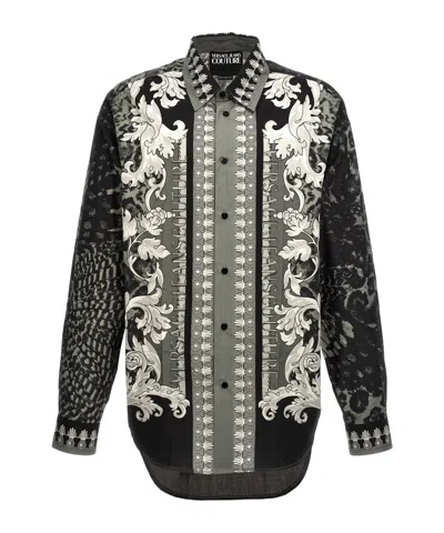 Versace Jeans Couture All-over Printed Button-up Shirt In Multi