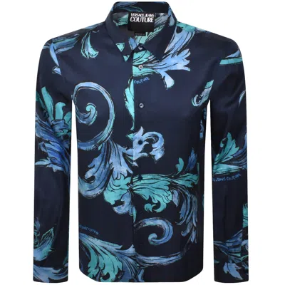 Versace Jeans Couture All Over Shirt Blue