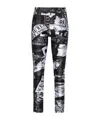 Versace Jeans Couture Allover Graphic Print Leggings In Multi