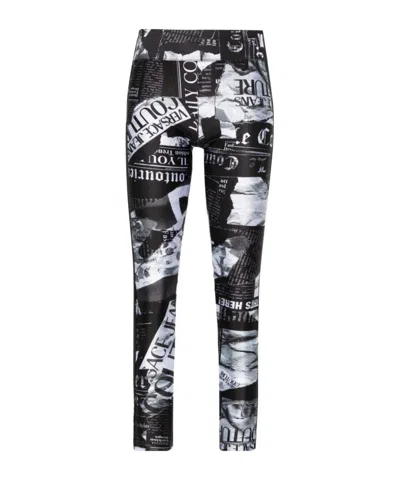 Versace Jeans Couture Allover Graphic Print Leggings In Multi