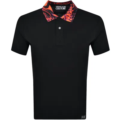 Versace Jeans Couture Animal Collar Polo Black
