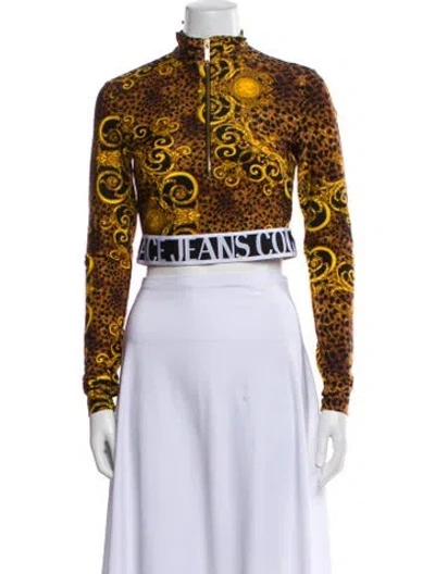 Pre-owned Versace Jeans Couture Animal Print Evening Jacket In Black