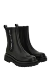 Versace Jeans Couture Elastic-insert Platform Boots In Black