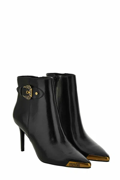 Versace Jeans Couture Ankle Boots With Heels In Black