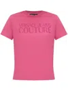 Versace Jeans Couture Appliqué Logo T-shirt In Pink