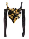Versace Jeans Couture Black Chain Couture Blouse In Negro