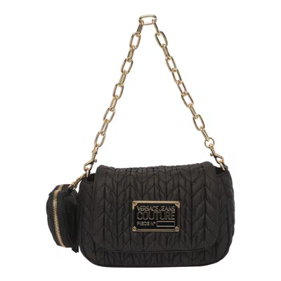 Versace Jeans Couture Logo Shoulder Bag In Black