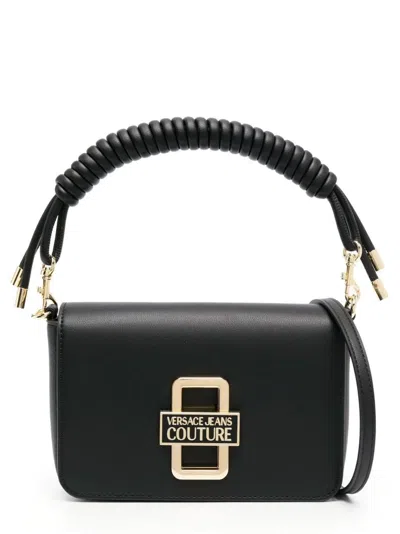 Versace Jeans Couture Faux Leather Shoulder Bag In Black