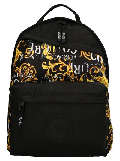 Versace Jeans Couture Bag In Black Gold
