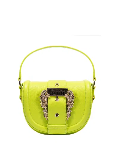 Versace Jeans Couture Barocco-buckle Shoulder Bag In Green
