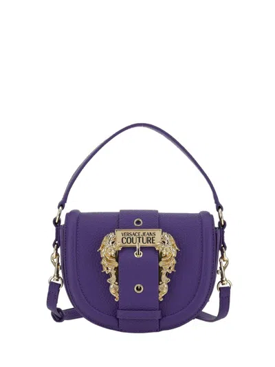 Versace Jeans Couture 巴洛克扣环手提包 In Purple