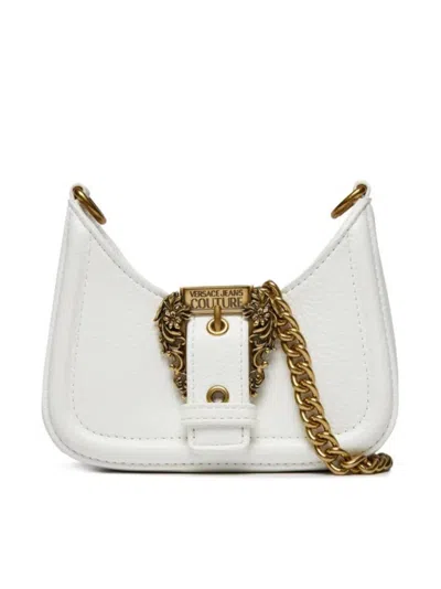 Versace Jeans Couture Couture Barocco-buckle Mini Bag In White