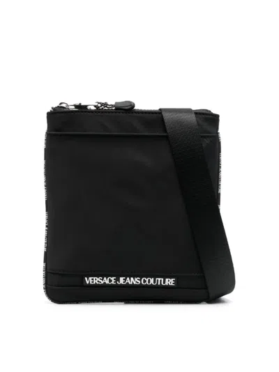 Versace Jeans Couture Bag With Logo In Black