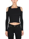 Versace Jeans Couture Women's Shirt With Bare Shoulders In Black