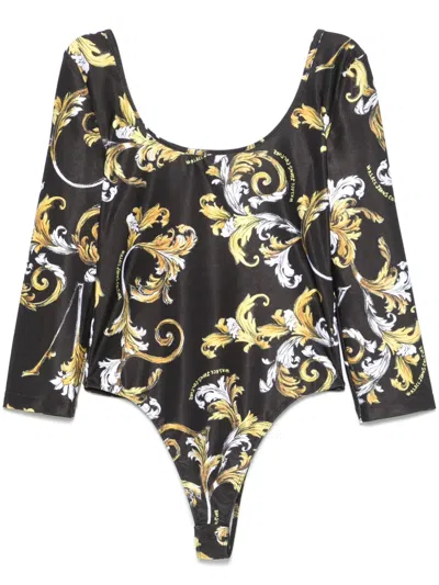 Versace Jeans Couture Barocco Bodysuit In ブラック