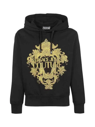 Versace Jeans Couture Barocco Hoodie In Black