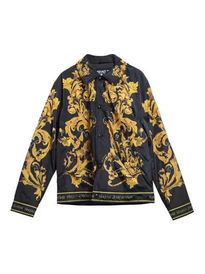 Versace Jeans Couture Barocco Jacket In Black
