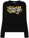 Versace Jeans Couture 范思哲牛仔裤时装运动衫带徽标 In Black