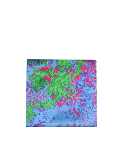 Versace Jeans Couture Silk Scarf In Multi