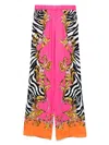 Versace Jeans Couture Hose Mit Barocco-umriss In Pink
