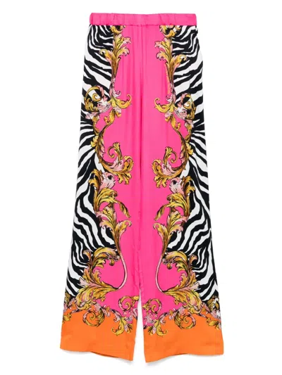 VERSACE JEANS COUTURE BAROCCO-OUTLINE TROUSERS