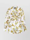 Versace Jeans Couture Barocco Patterned Twill Shirt In White