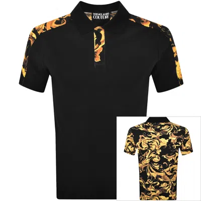VERSACE JEANS VERSACE JEANS COUTURE BAROCCO POLO BLACK