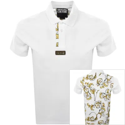 Versace Jeans Couture Barocco Polo T Shirt White