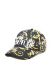 Versace Jeans Couture Barocco-print Baseball Cap In Black