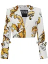 Versace Jeans Couture Barocco-print Blazer In White