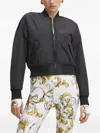 Versace Jeans Couture Barocco-print Bomber Jacket In Black