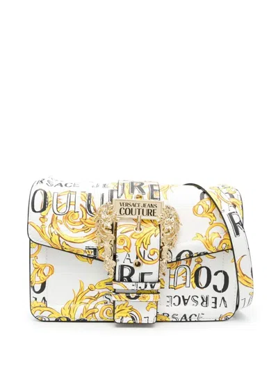 Versace Jeans Couture Logo-print Crossbody Bag In Weiss
